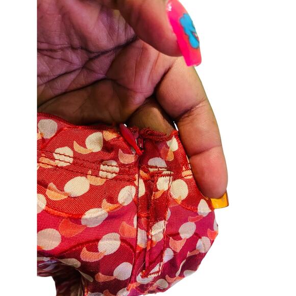 NWT Tory Burch Womens Silk Midi Pleated Skirt Inner Lining Side Zip Red Size 4 - Picture 6 of 10